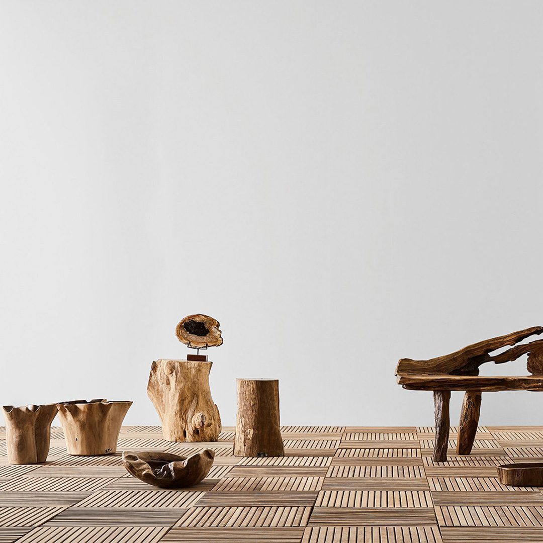 Teakwood decorative vase 2