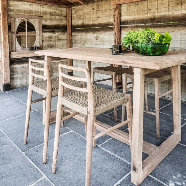 bar stool kourtis gommaire teak jared outdoor dining seating
