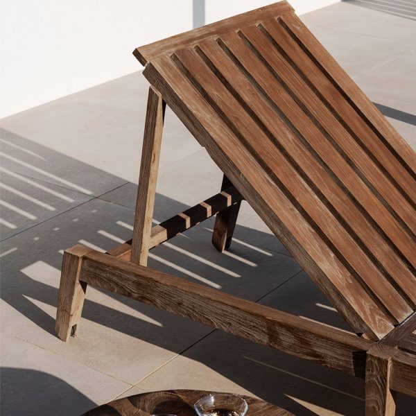 kourtis gommaire teak sunny bed copenhague outdoor