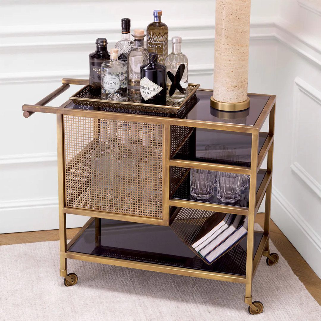 Kourtis Inhouse Eichholtz Trolley Table Sterling