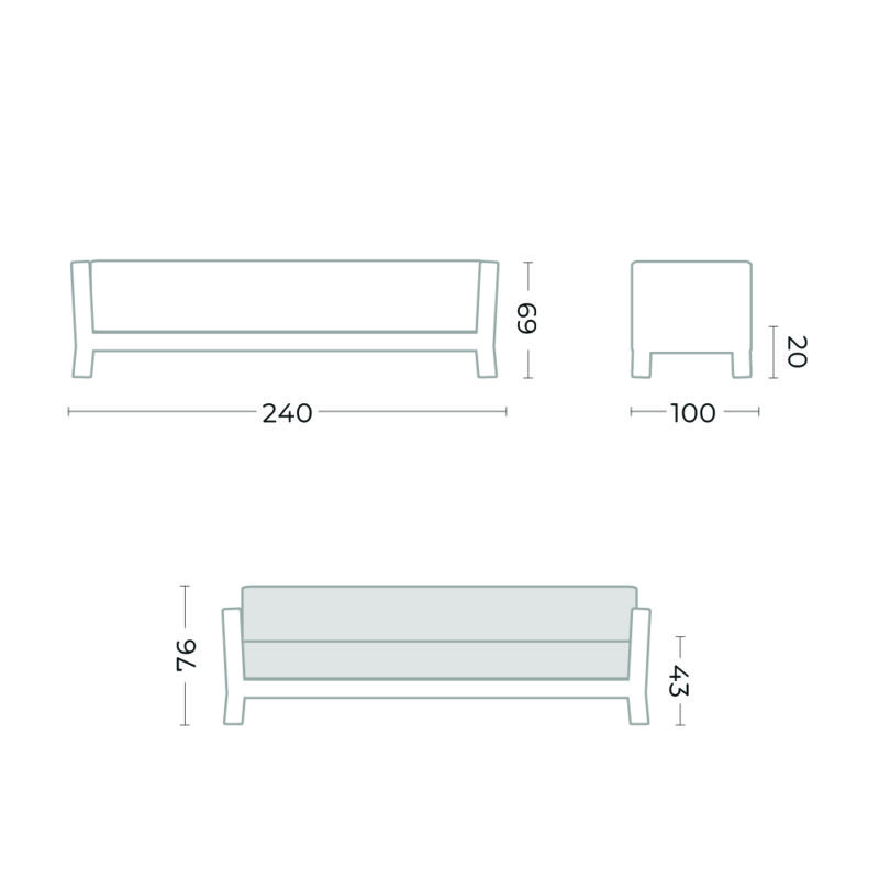 sofa kourtis gommaire teak mia outdoor dining